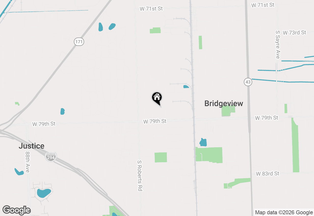 Map of 7800 S 78th Court, Bridgeview, IL 60455