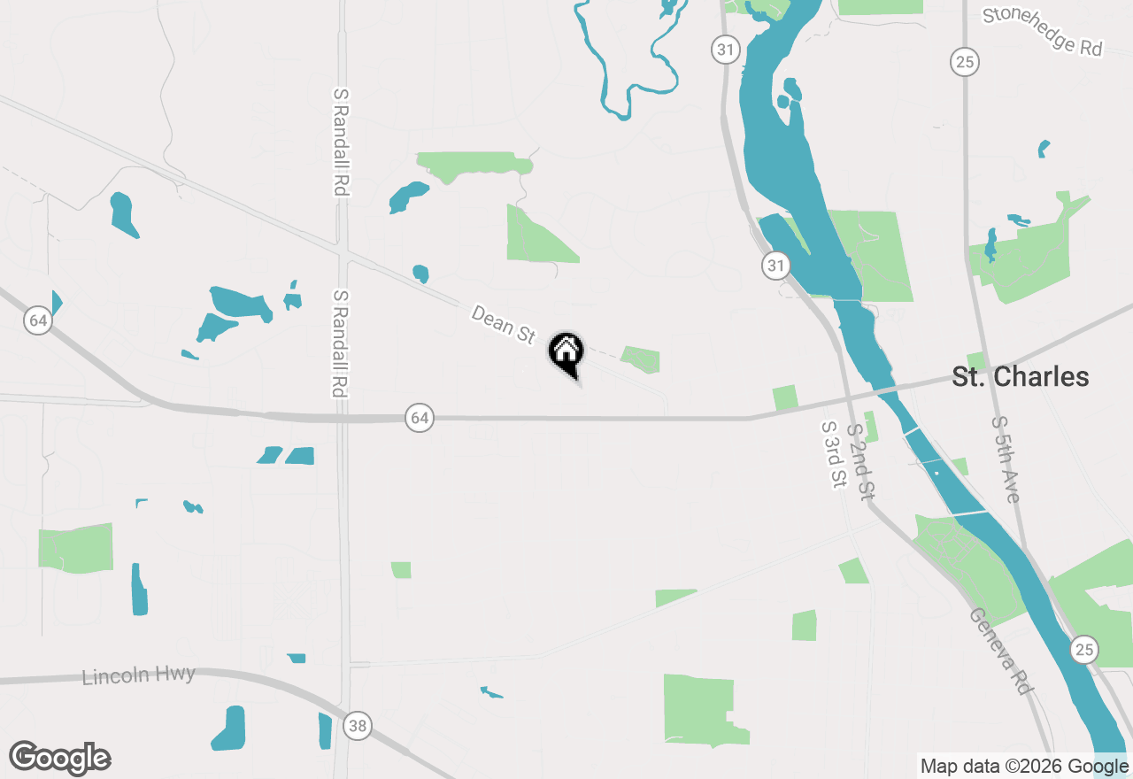 Map of 22 N 12th Street, St. Charles, IL 60174