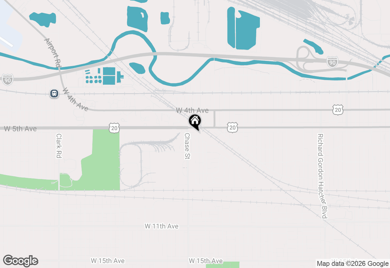 Map of 521-25 Taney Street, Gary, IN 46404