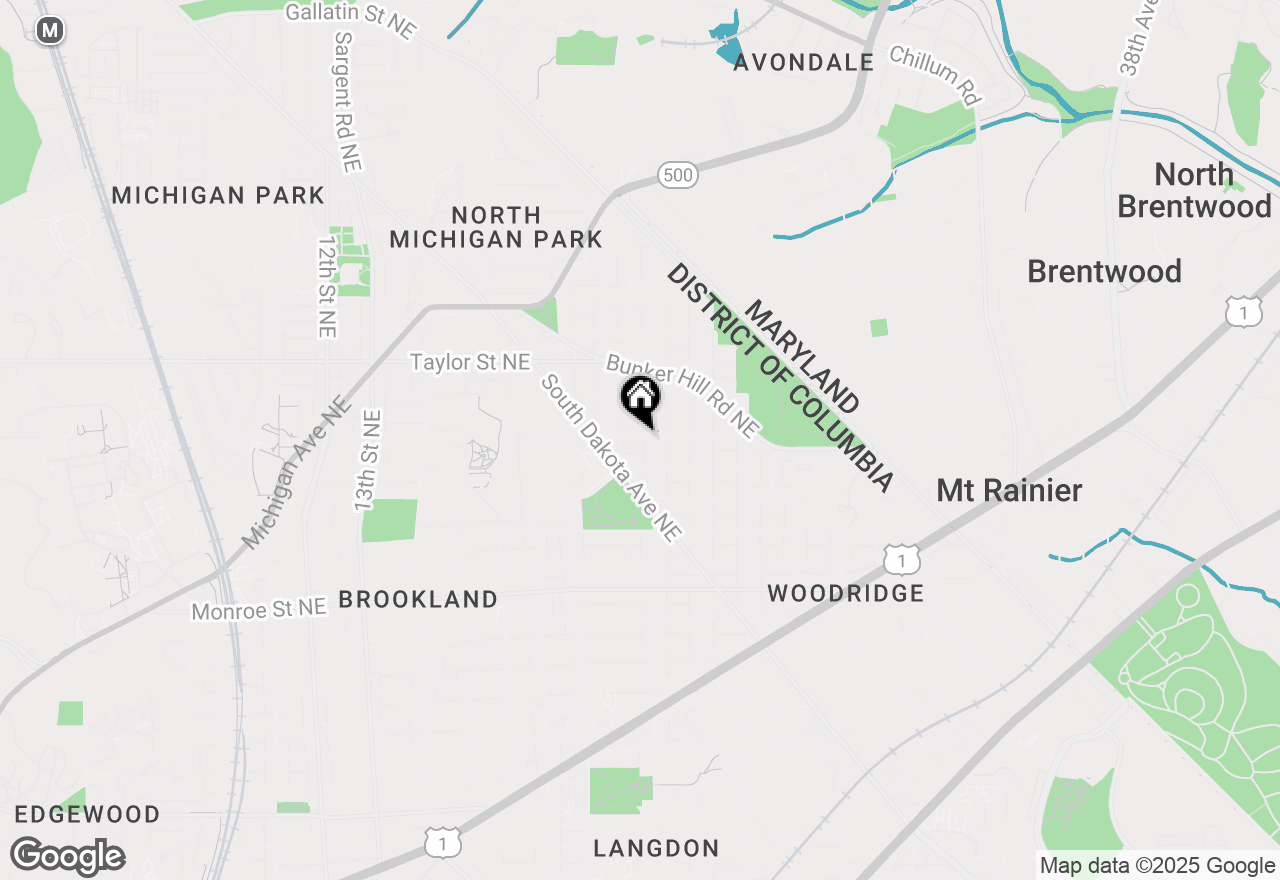 Map of 1929 Randolph Street Ne, Washington, DC 20018