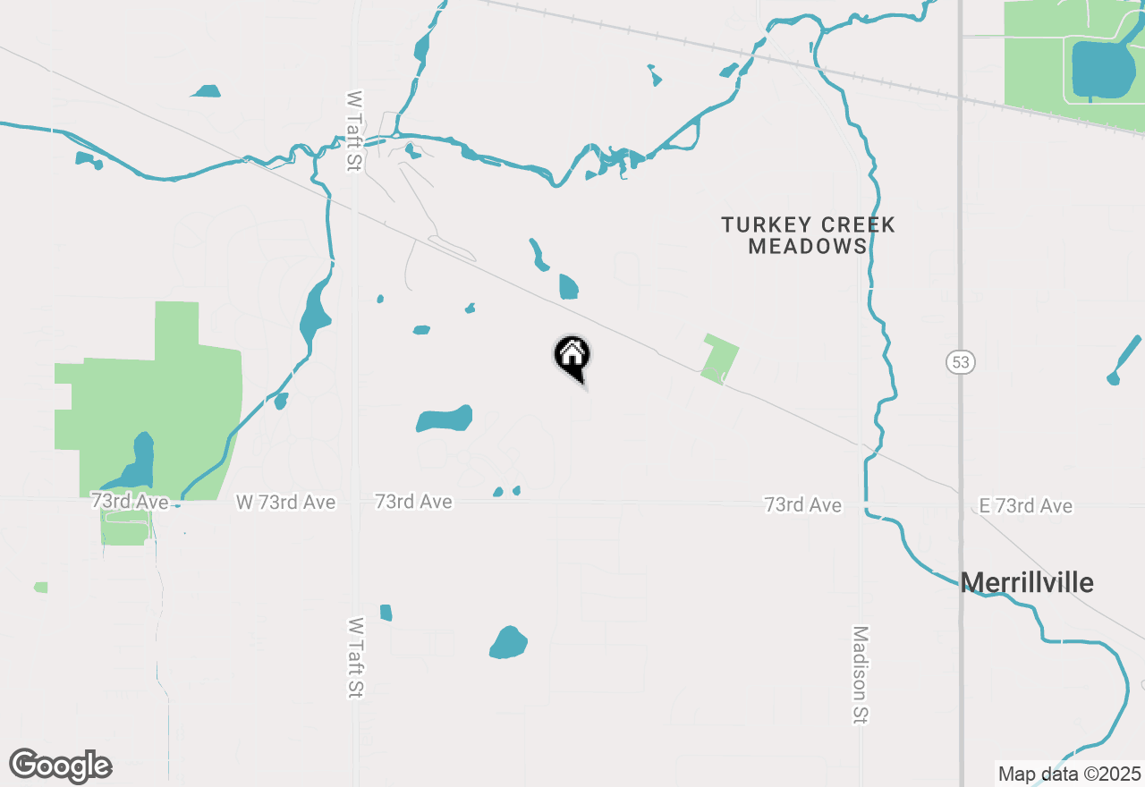 Map of 7062 Grant Street, Merrillville, IN 46410