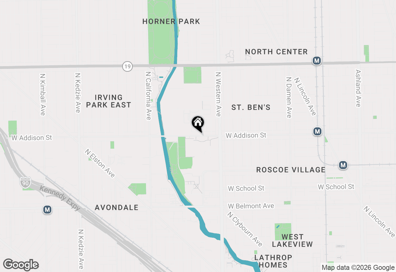 Map of 2514 W Addison Street #1, Chicago, IL 60618