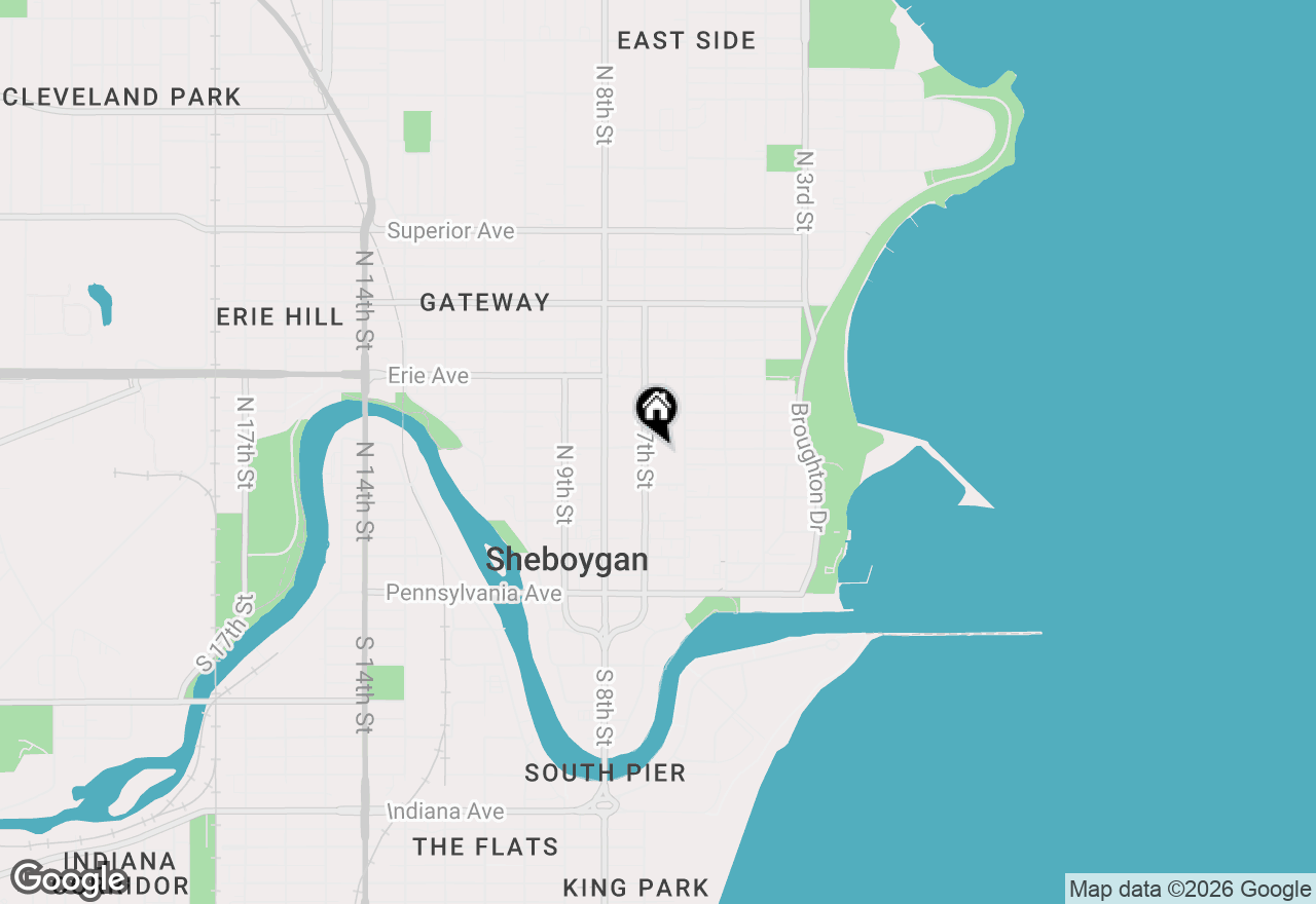 Map of 832 N 6th St #212, Sheboygan, WI 53081
