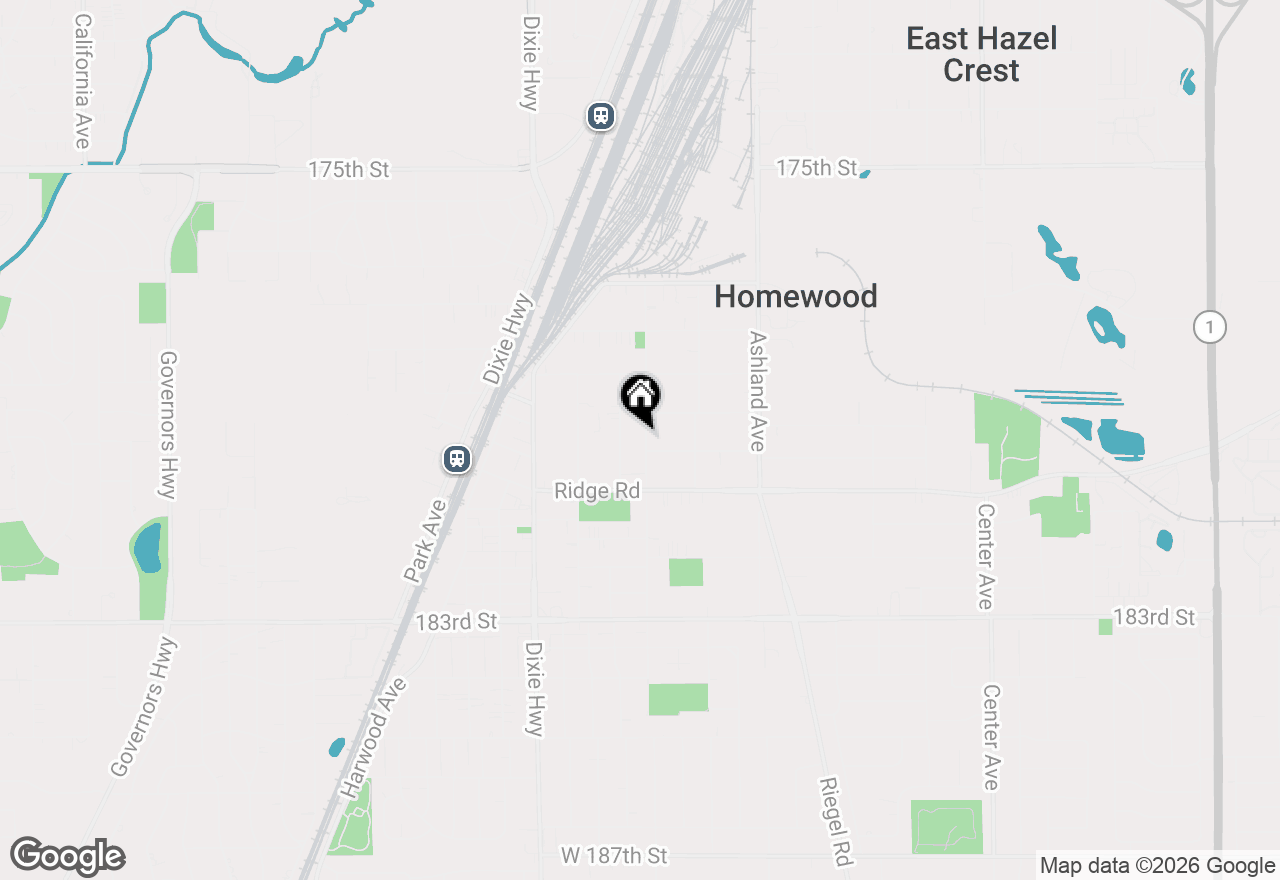 Map of 17952 Highland Avenue, Homewood, IL 60430