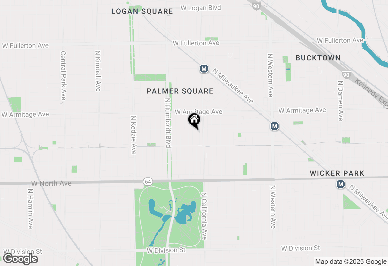 Map of 1846 N Mozart Street #1, Chicago, IL 60647