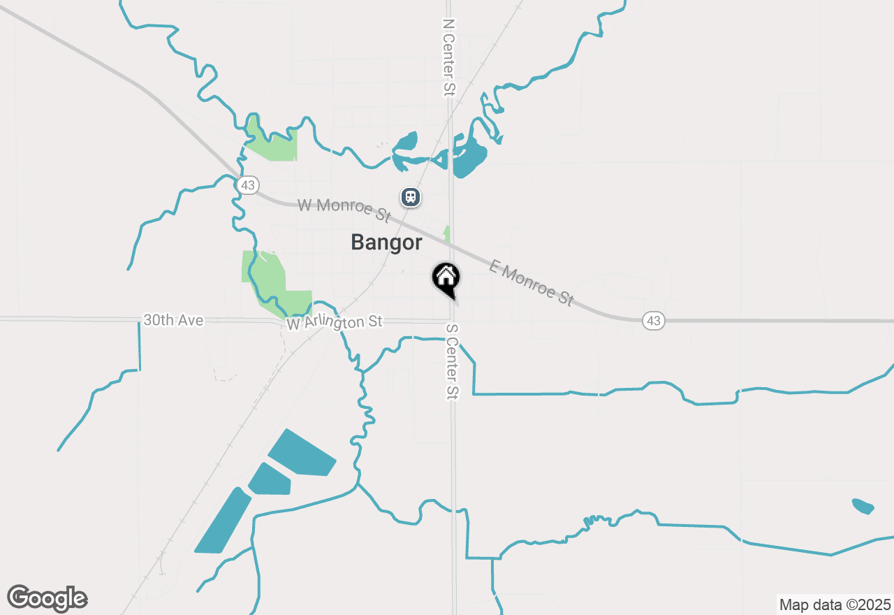 Map of 16 N Center Street, Bangor, MI 49013