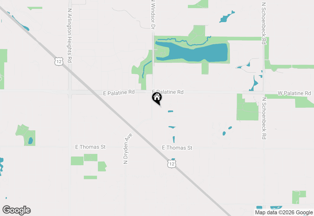 Map of 1740 N Drury Lane, Arlington Heights, IL 60004