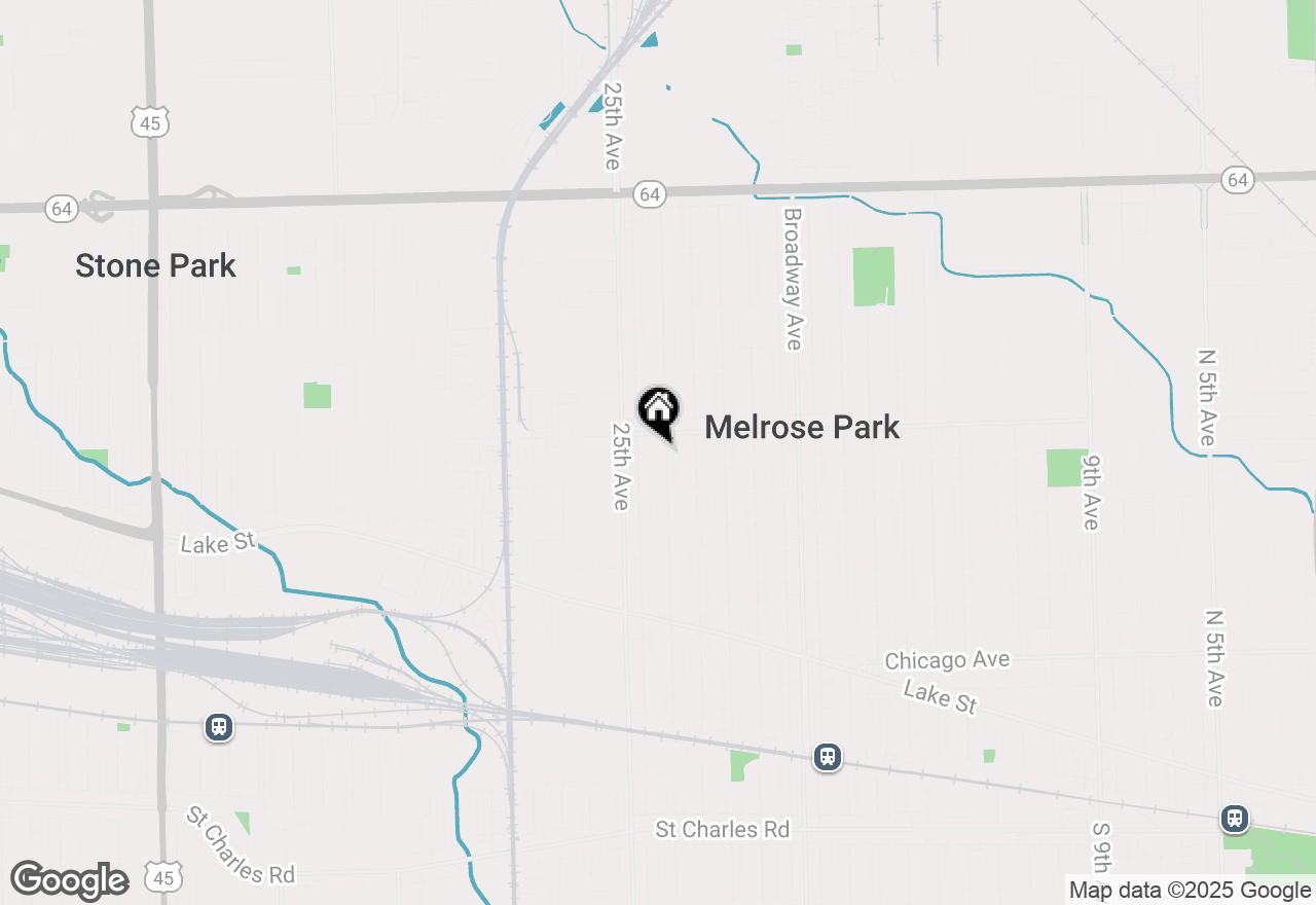 Map of 1407 N 24th Avenue #2, Melrose Park, IL 60160