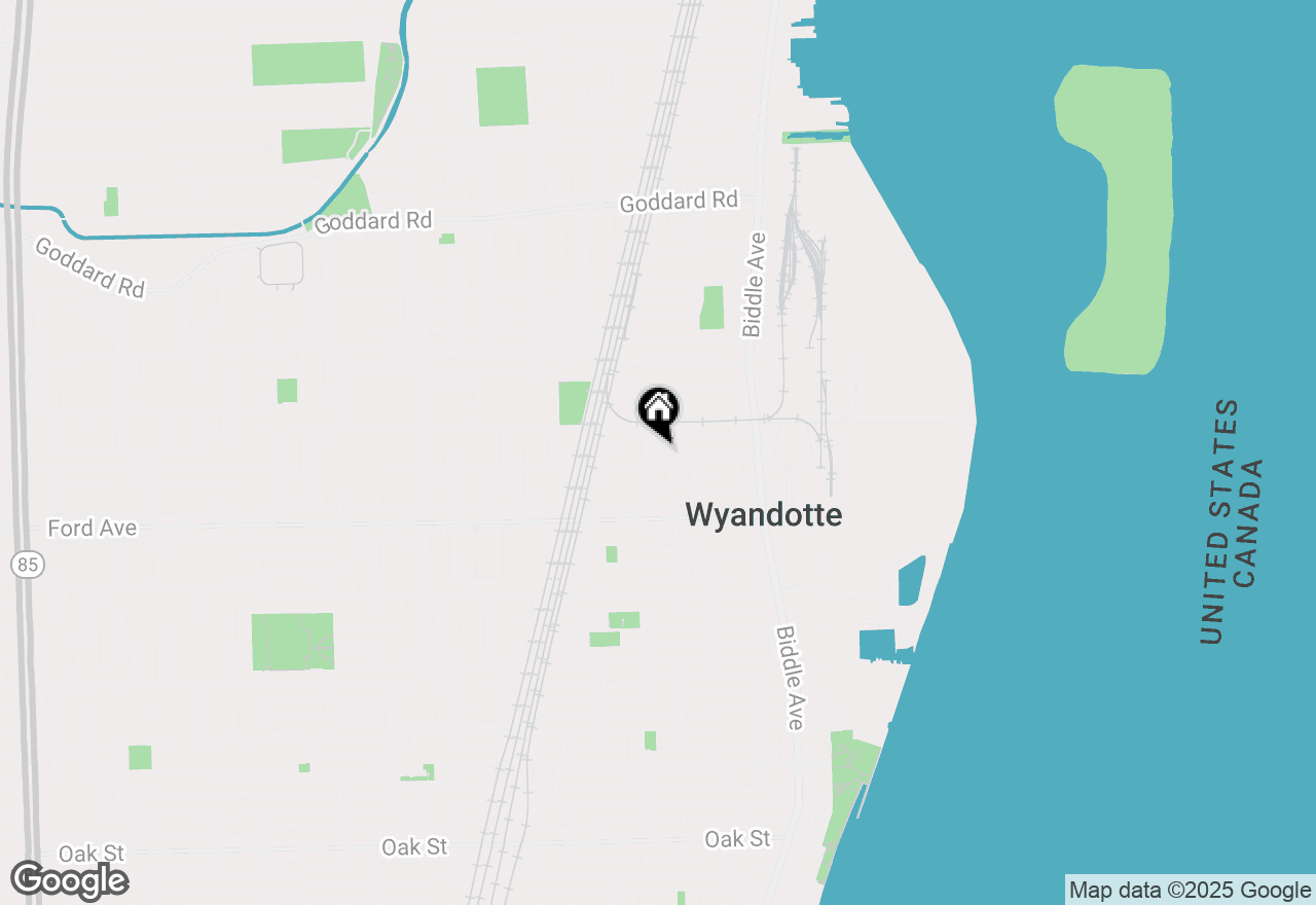 Map of 1763 Mckinley Street, Wyandotte, MI 48192