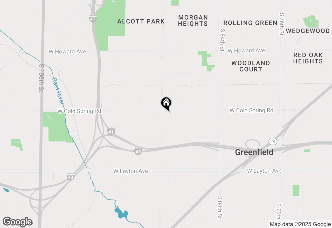 Map of 9171 W Cold Spring Rd, Greenfield, WI 53228