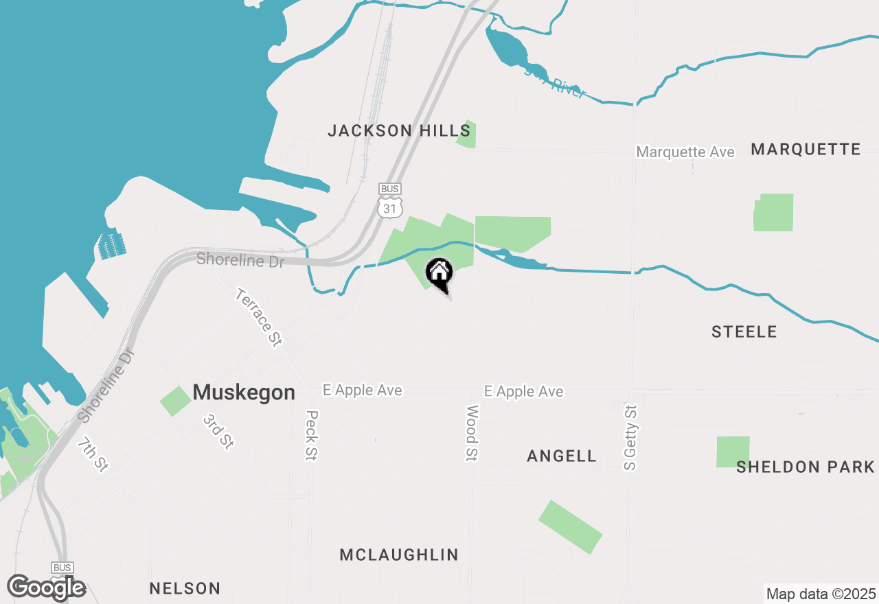 Map of 320 Myrtle Avenue, Muskegon, MI 49442