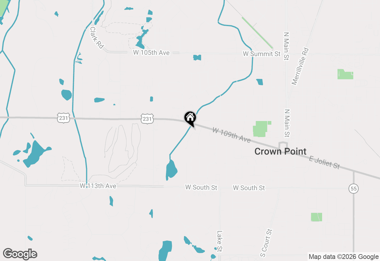 Map of 117 Vickroy, Crown Point, IN 46307
