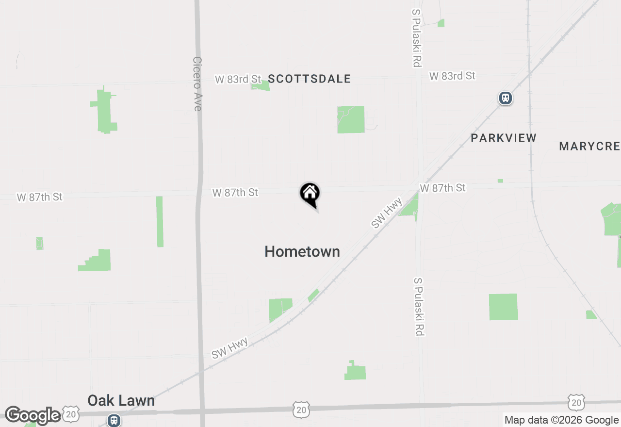 Map of 8753 S Kostner Avenue, Hometown, IL 60456
