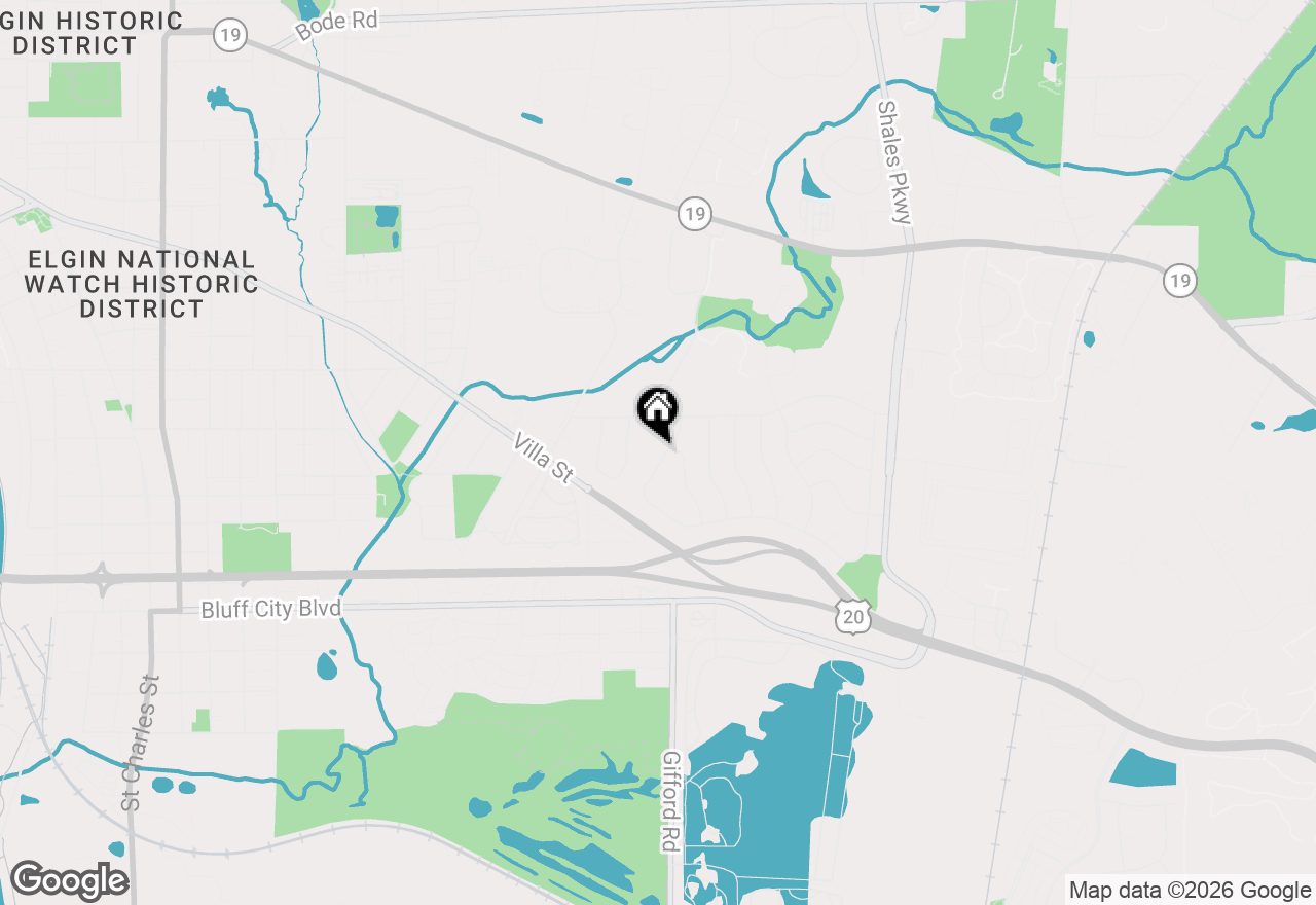 Map of 644 Dover Drive, Elgin, IL 60120