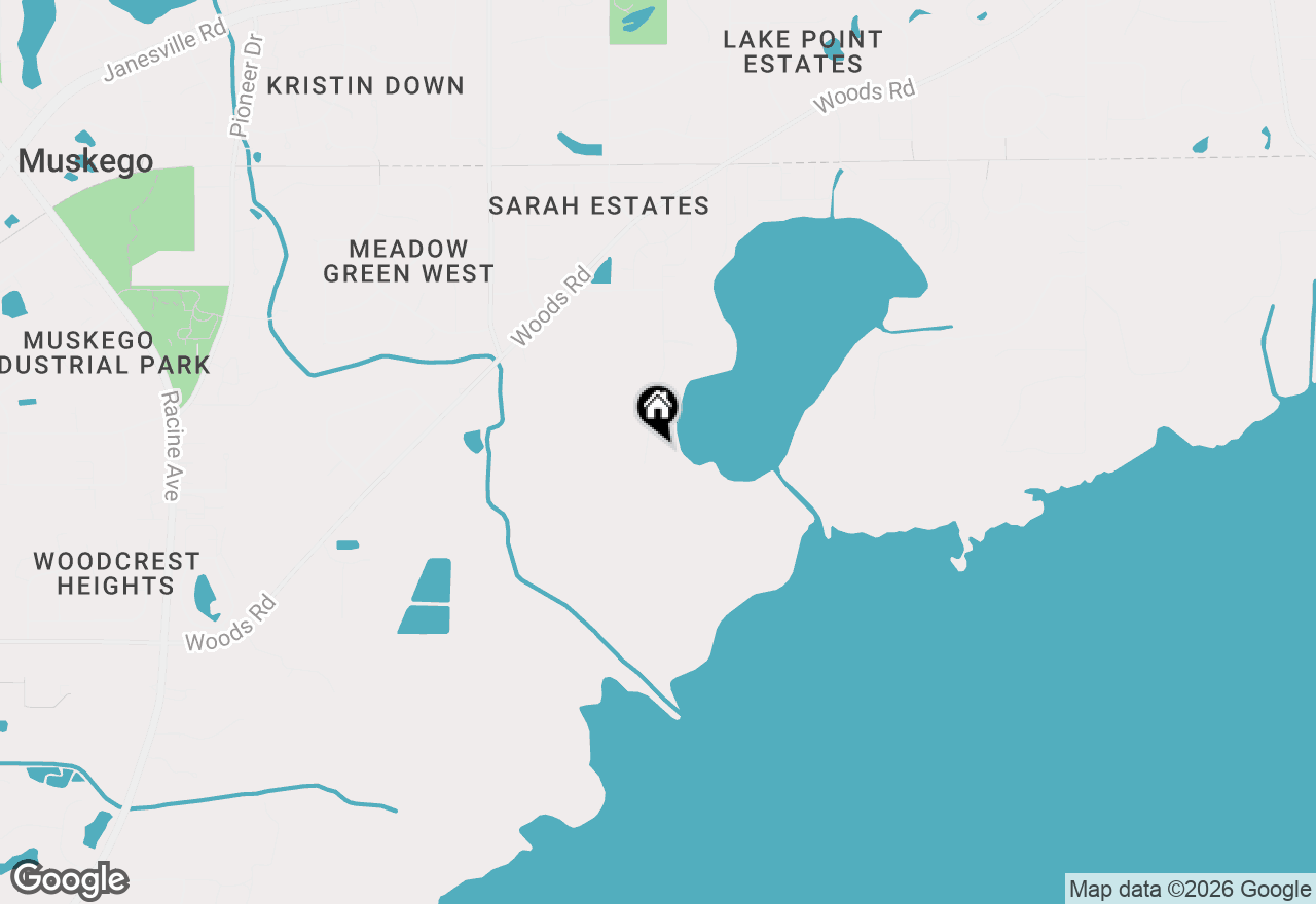 Map of W166S8374 Kurtze Ln, Muskego, WI 53150