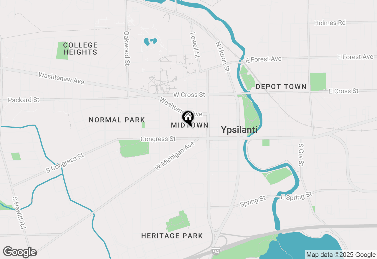 Map of 517 Pearl Street, Ypsilanti, MI 48197