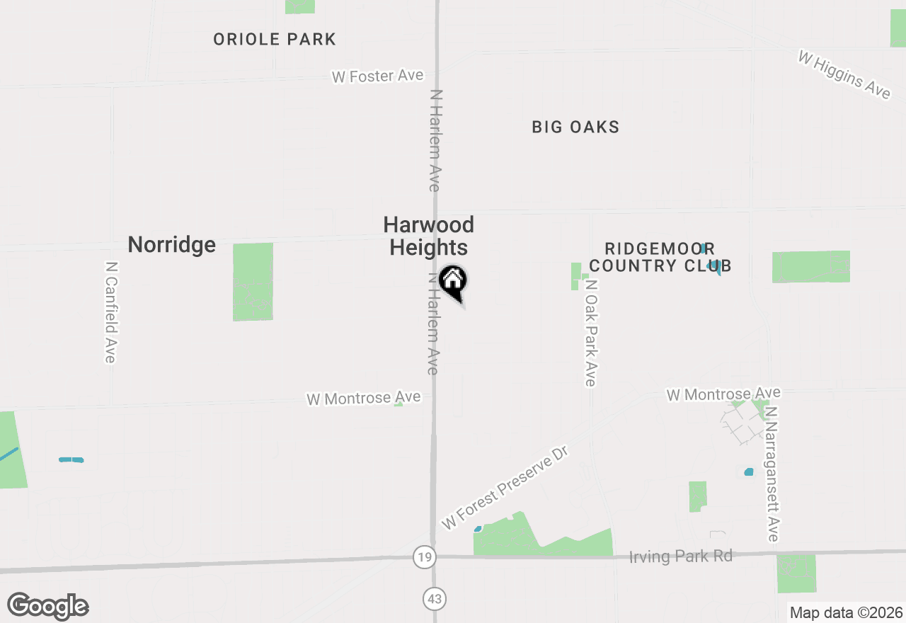 Map of 4532 N Nottingham Avenue #2, Norridge, IL 60706
