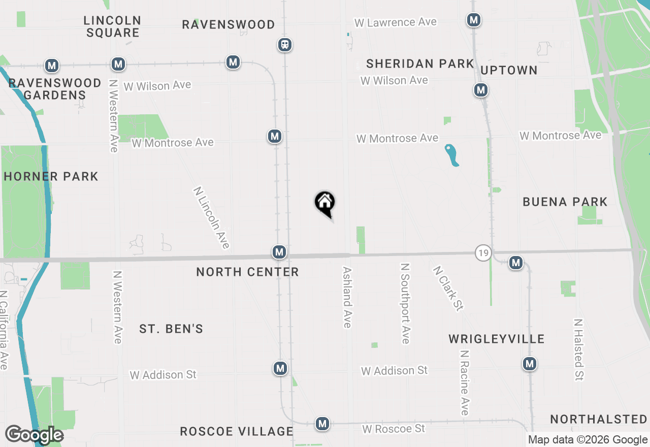Map of 1702 W Belle Plaine Avenue, Chicago, IL 60613