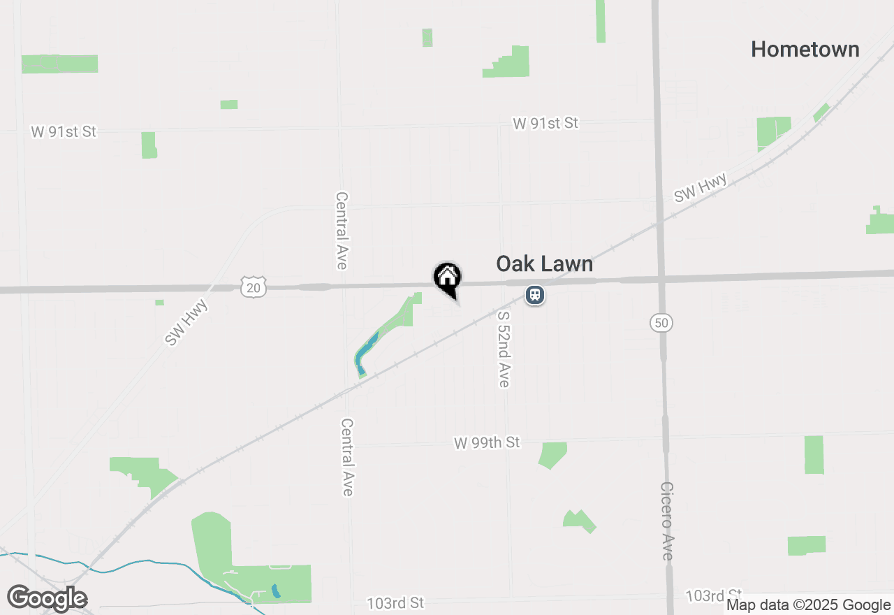 Map of 9529 Minnick Avenue #1B, Oak Lawn, IL 60453