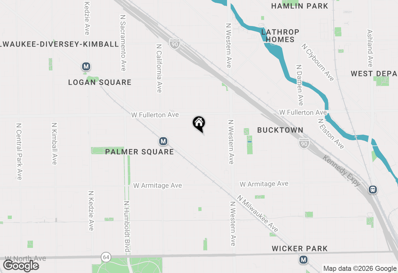 Map of 2570 W Lyndale Street #2, Chicago, IL 60647