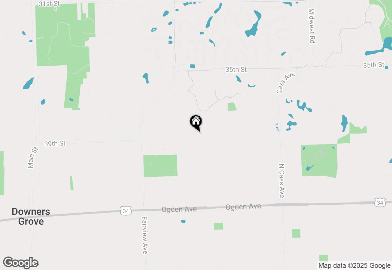 Map of 100 39th Street, Downers Grove, IL 60515