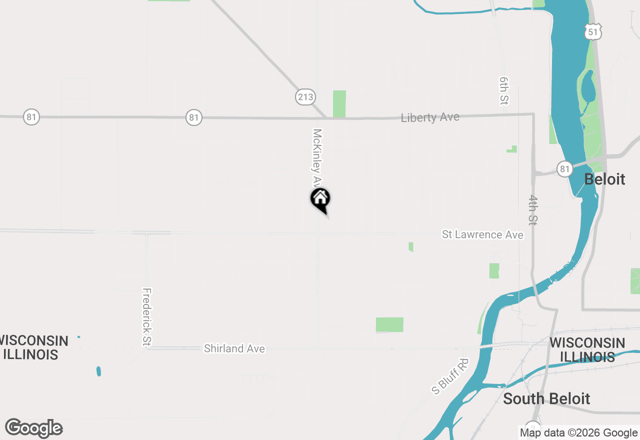 Map of 727 Mckinley Avenue, Beloit, WI 53511