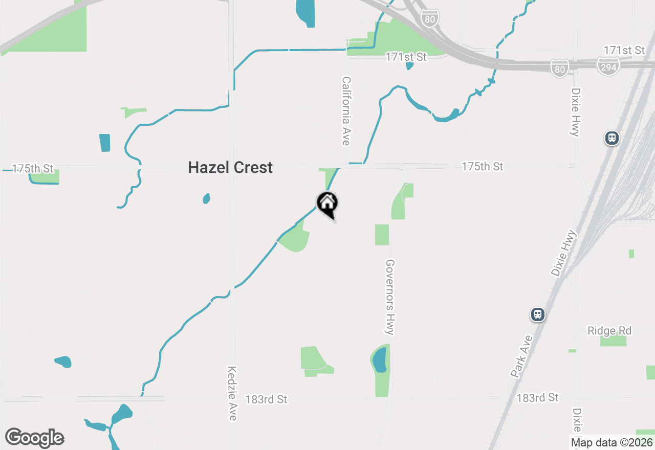 Map of 17618 Grandview Drive, Hazel Crest, IL 60429