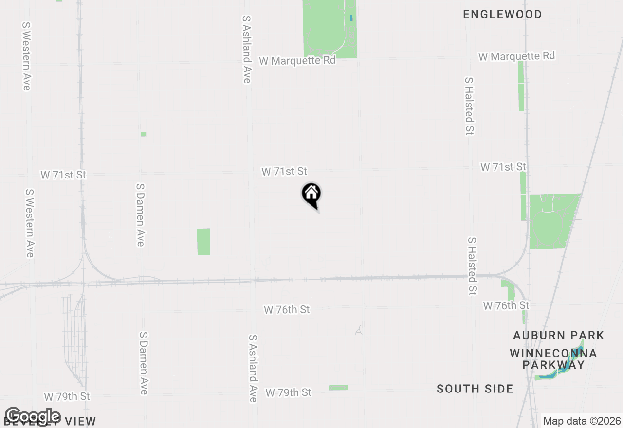 Map of 1327 W 72nd Place, Chicago, IL 60636