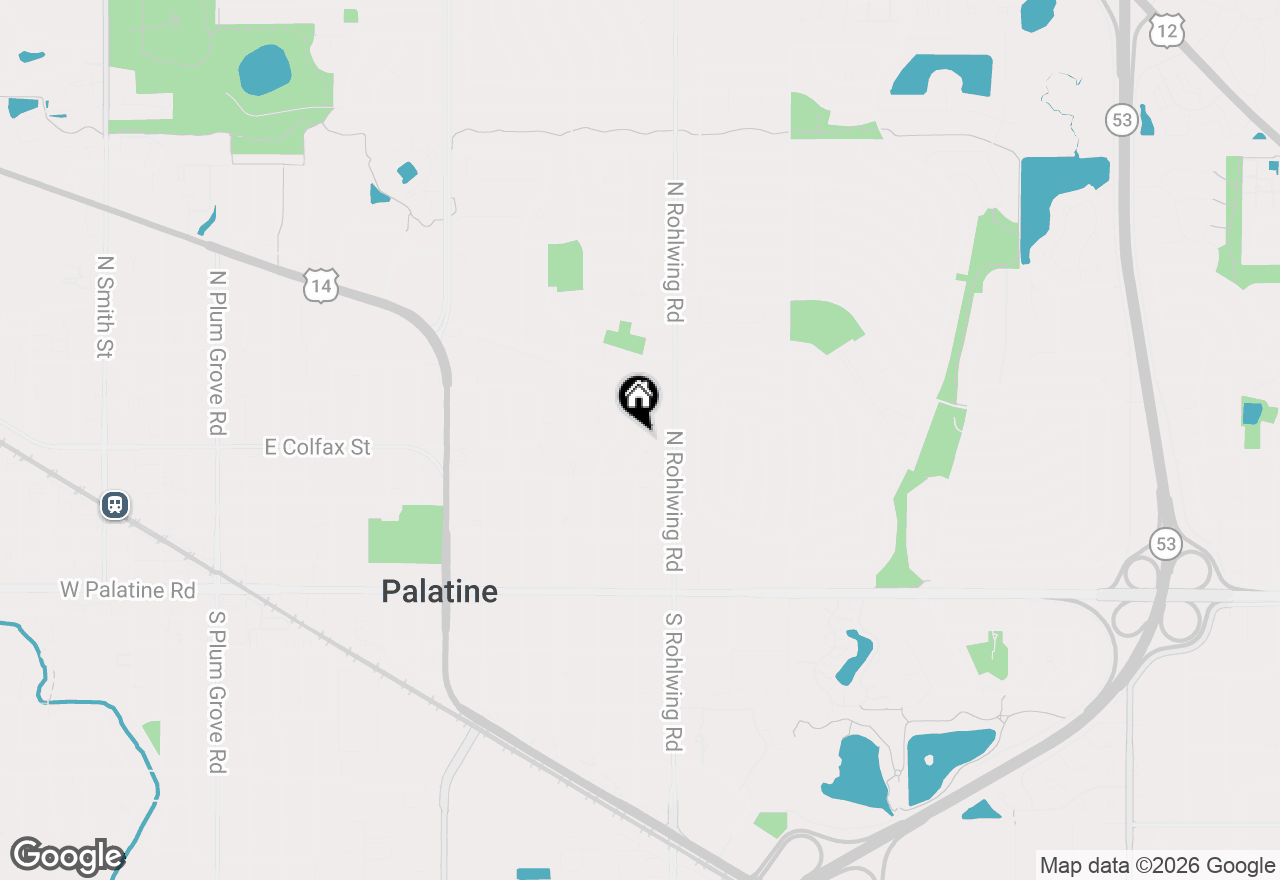 Map of 238 N Greenwood Avenue, Palatine, IL 60074