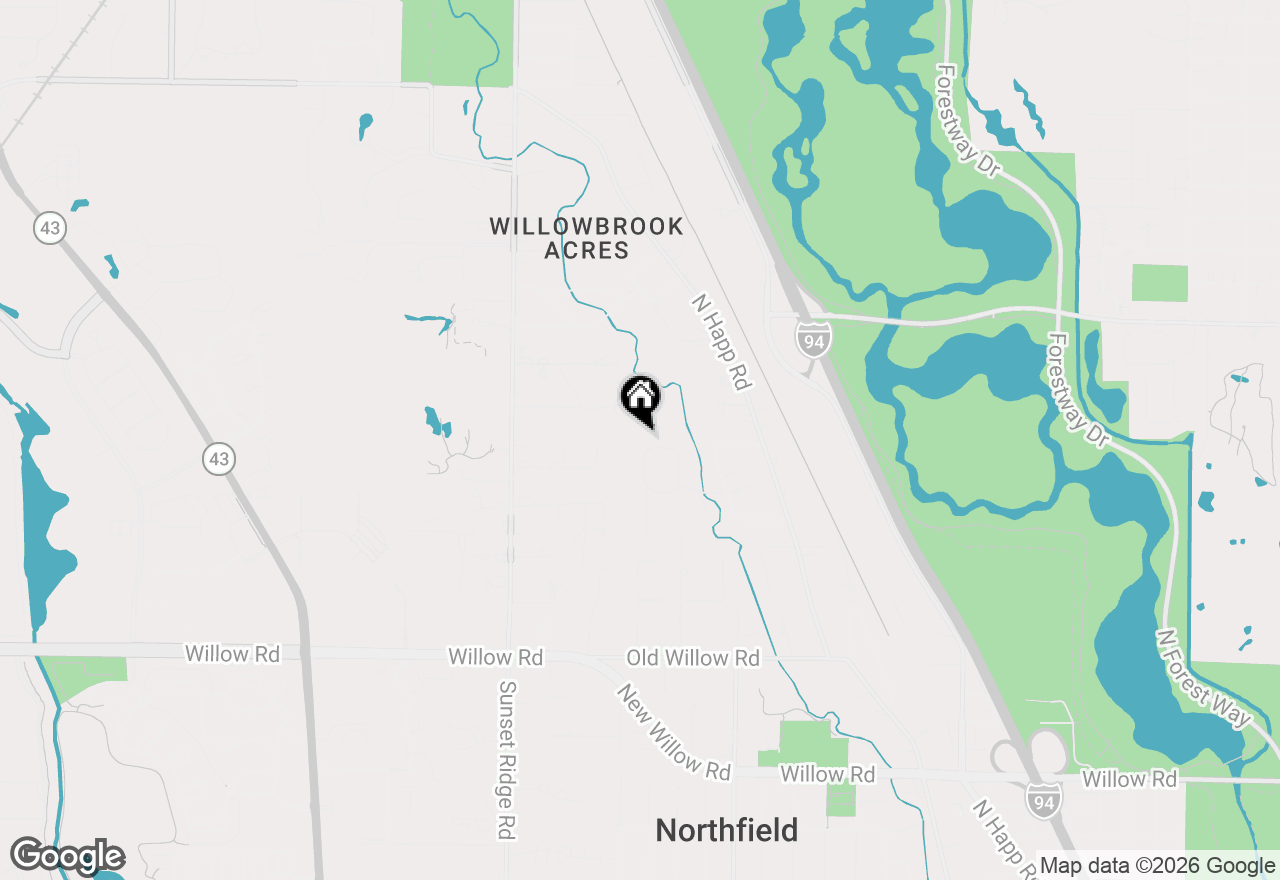 Map of 2122 Middlefork Road, Northfield, IL 60093