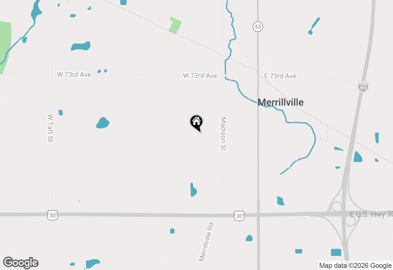 Map of 682 W 76th Avenue, Merrillville, IN 46410