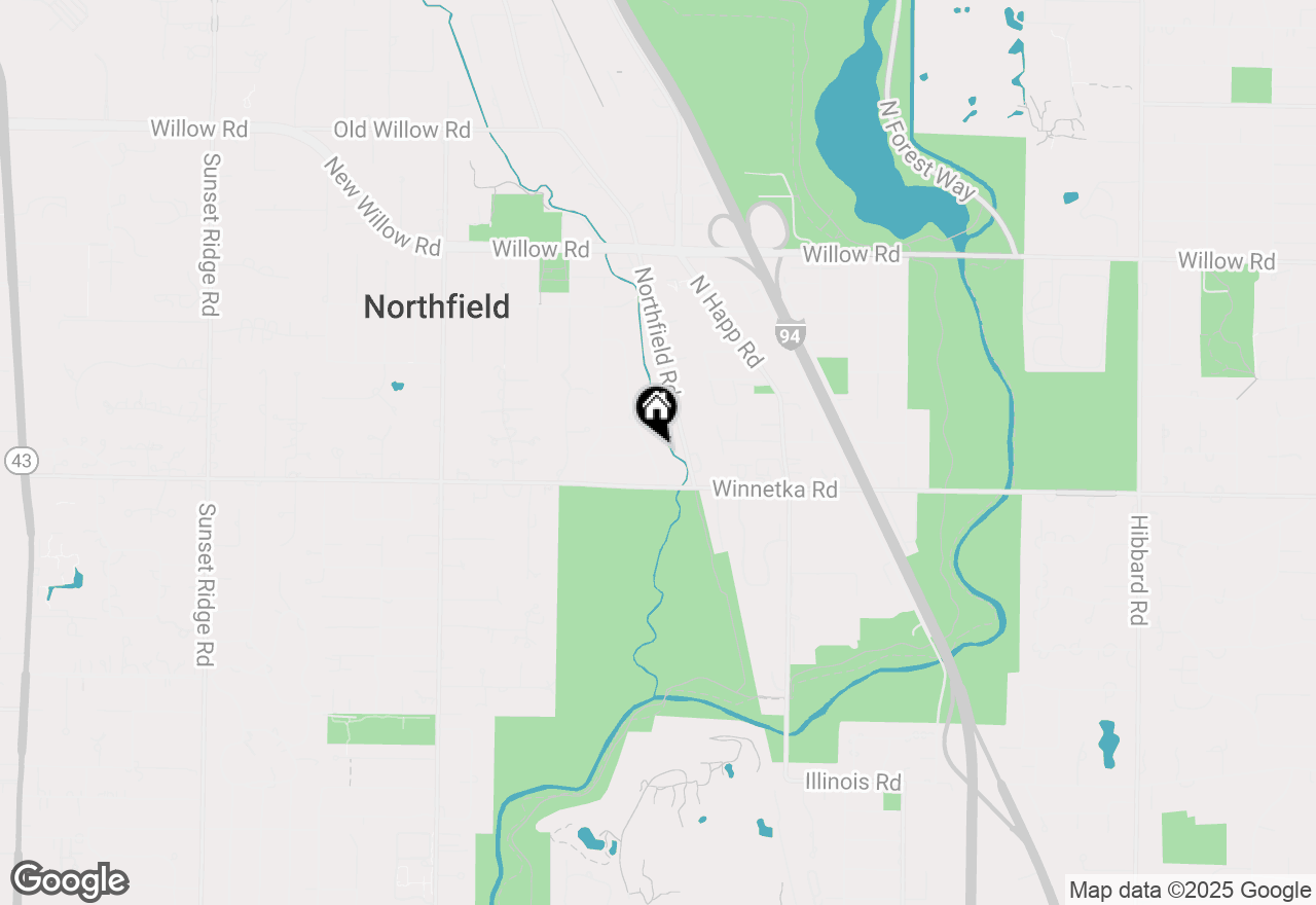 Map of 127 Riverside Drive, Northfield, IL 60093