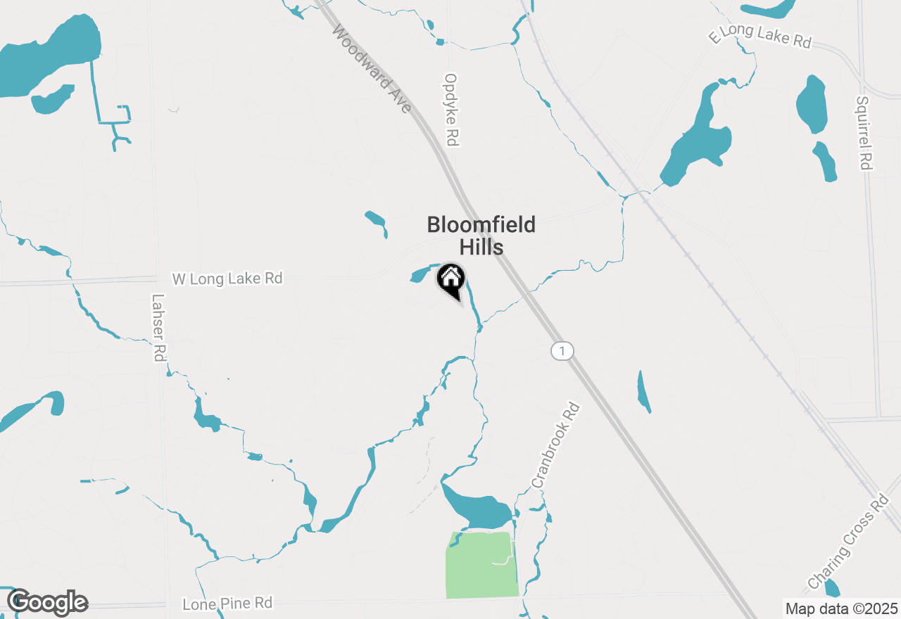 Map of 110 Denbar Road, Bloomfield Hills, MI 48304