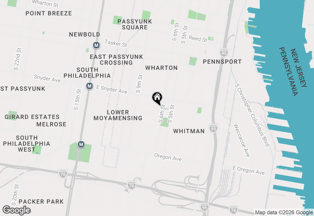 Map of 632 Jackson Street, Philadelphia, PA 19148