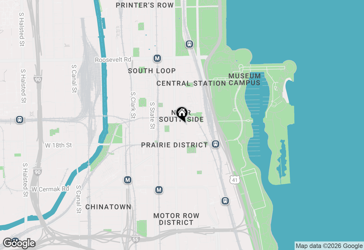 Map of 1600 S Indiana Avenue #907, Chicago, IL 60616