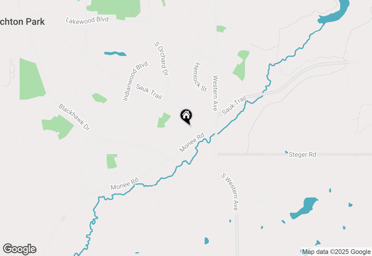 Map of 320 Oakwood Street, Park Forest, IL 60466