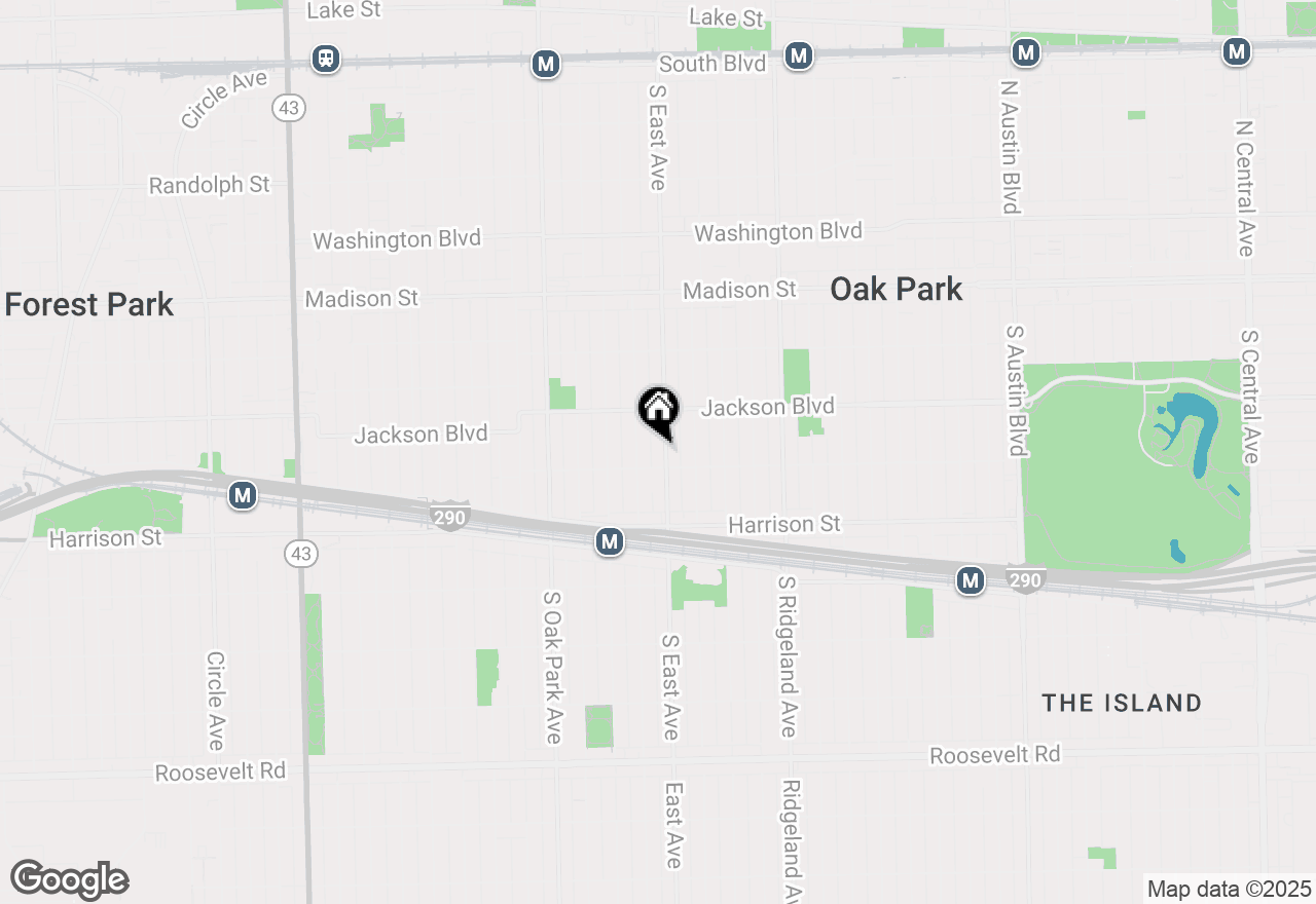 Map of 737 S East Avenue, Oak Park, IL 60304