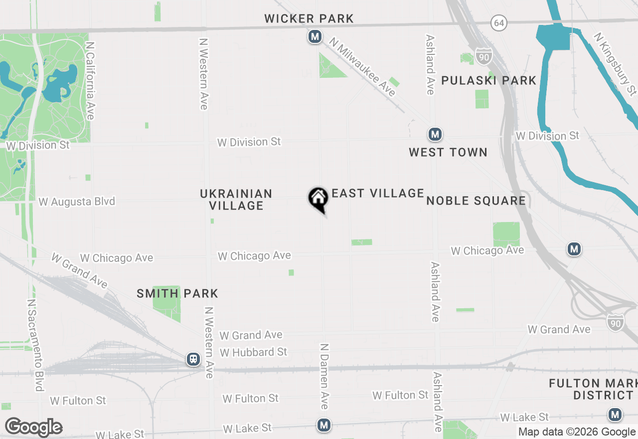 Map of 910 N Damen Avenue #COM, Chicago, IL 60622