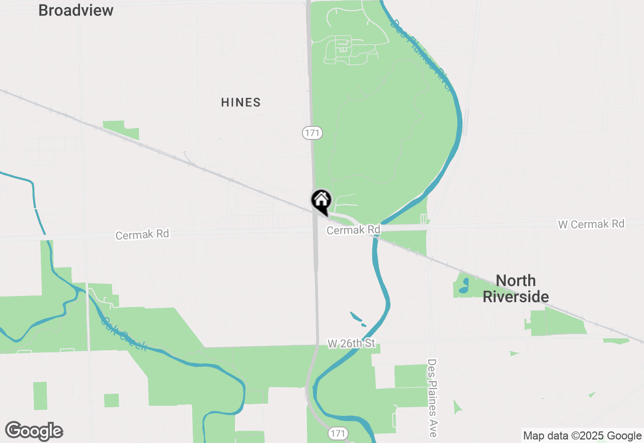 Map of 8380 W Cermak Road, Riverside, IL 60546