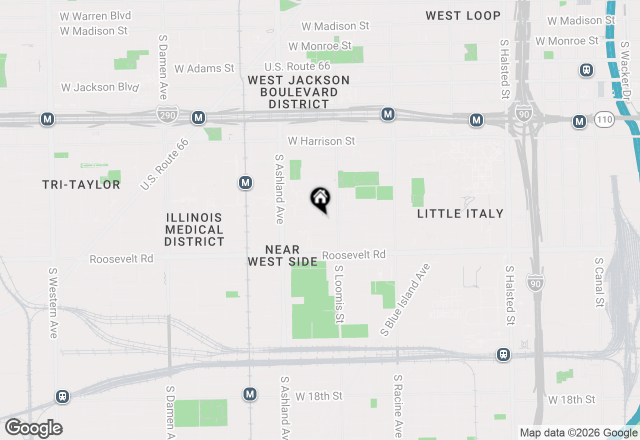 Map of 1437 W Taylor Street #3, Chicago, IL 60607