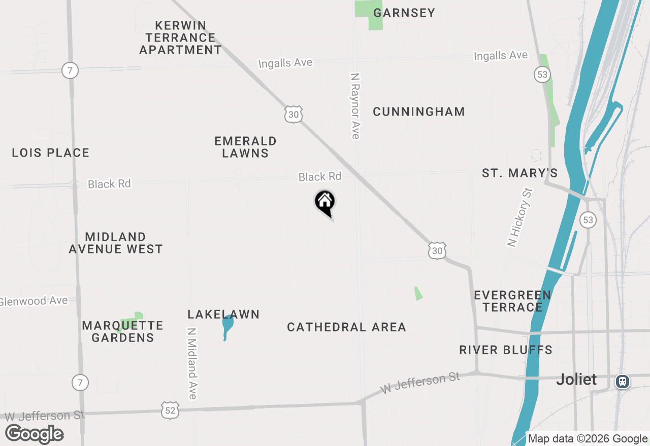 Map of 904 Caton Avenue, Joliet, IL 60435