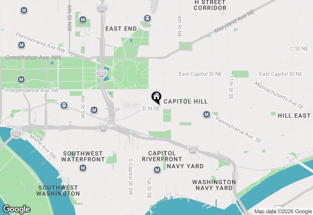 Map of 128 D Street Se, Washington, DC 20003