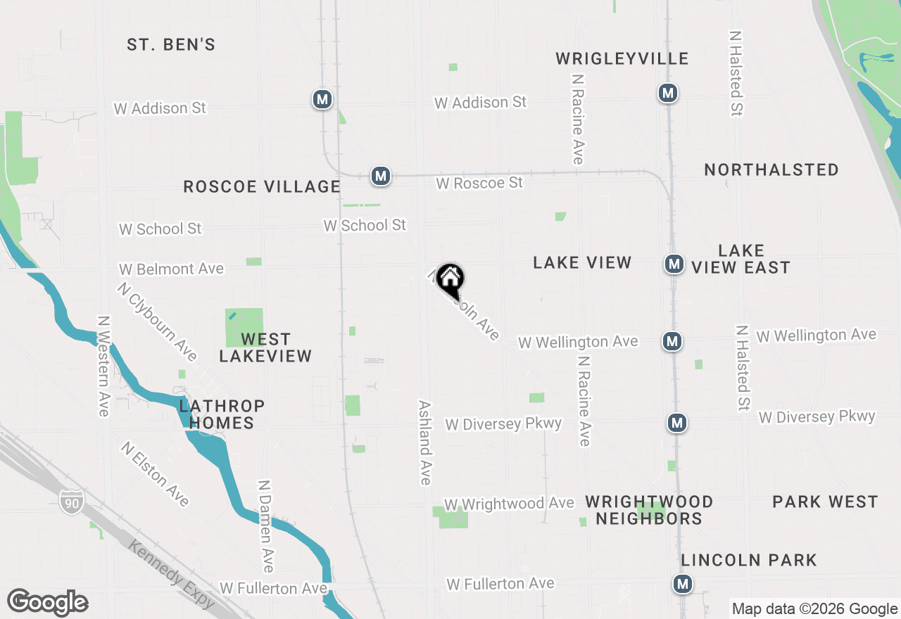 Map of 1517 W Barry Avenue #2W, Chicago, IL 60657