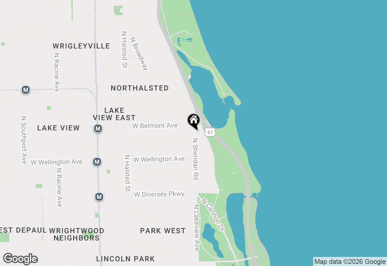 Map of 3150 N Sheridan Road #4B, Chicago, IL 60657