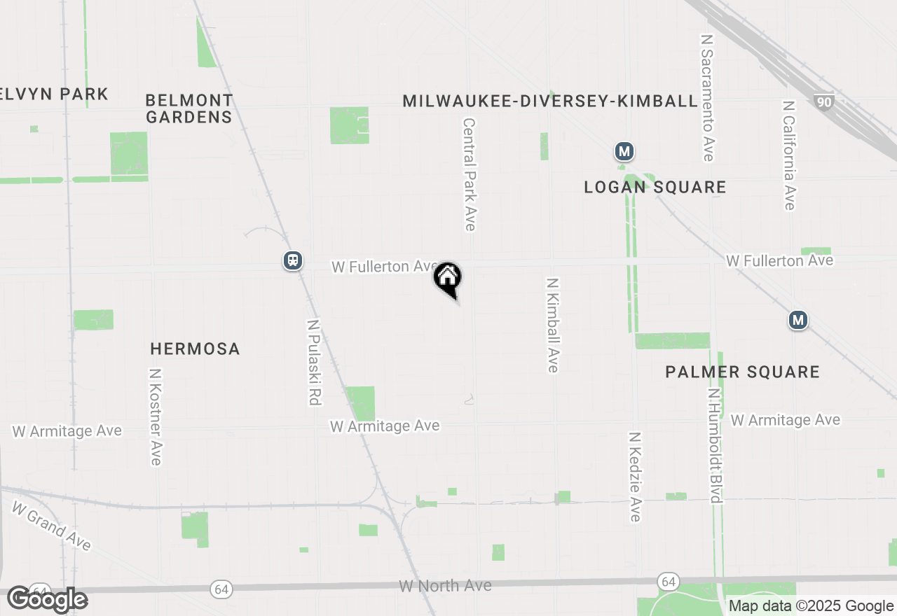 Map of 2258 N Monticello Avenue #2, Chicago, IL 60647