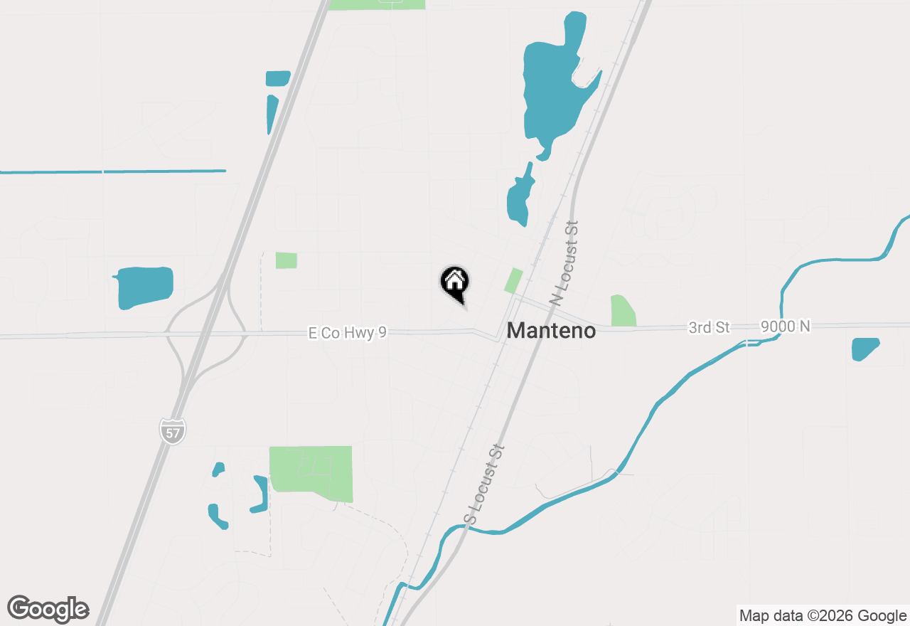 Map of 146 N Hickory Street, Manteno, IL 60950