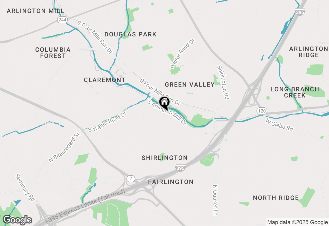 Map of 2618 S Arlington Mill Drive #4, Arlington, VA 22206