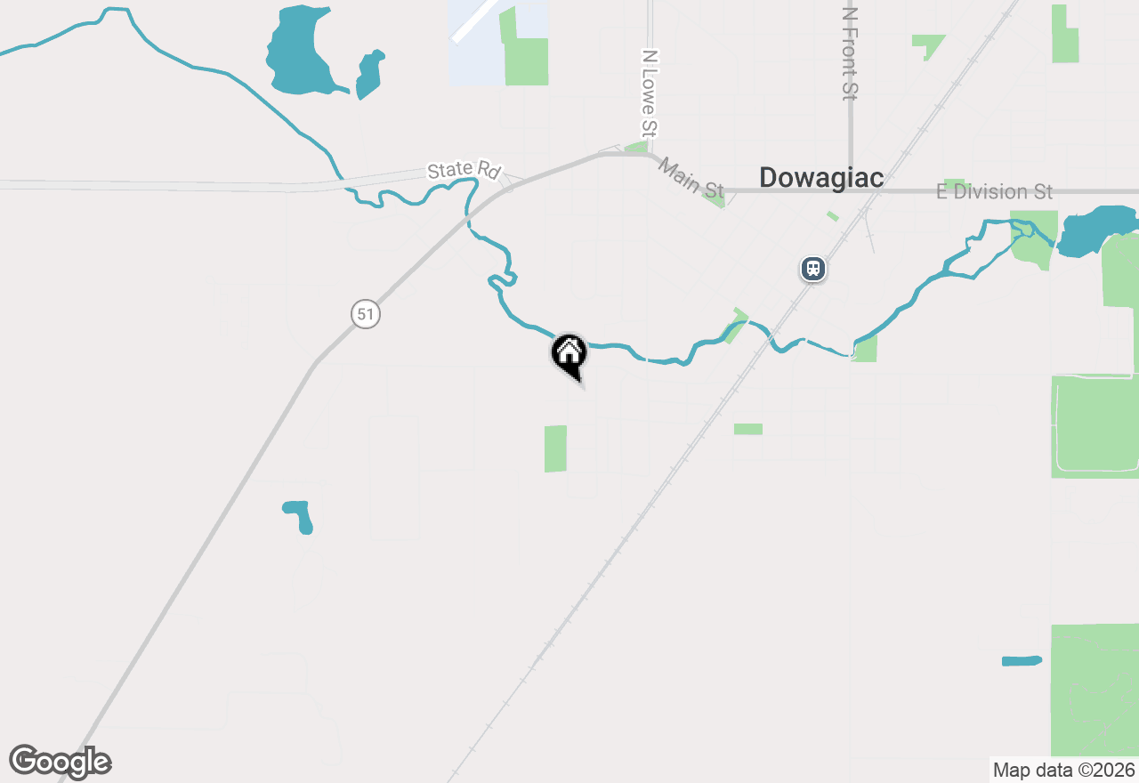 Map of 109 Miller Street, Dowagiac, MI 49047
