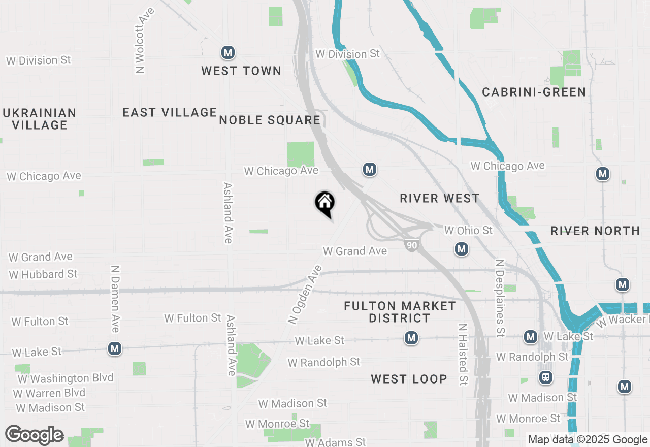 Map of 1242 W Ohio Street #2E, Chicago, IL 60642