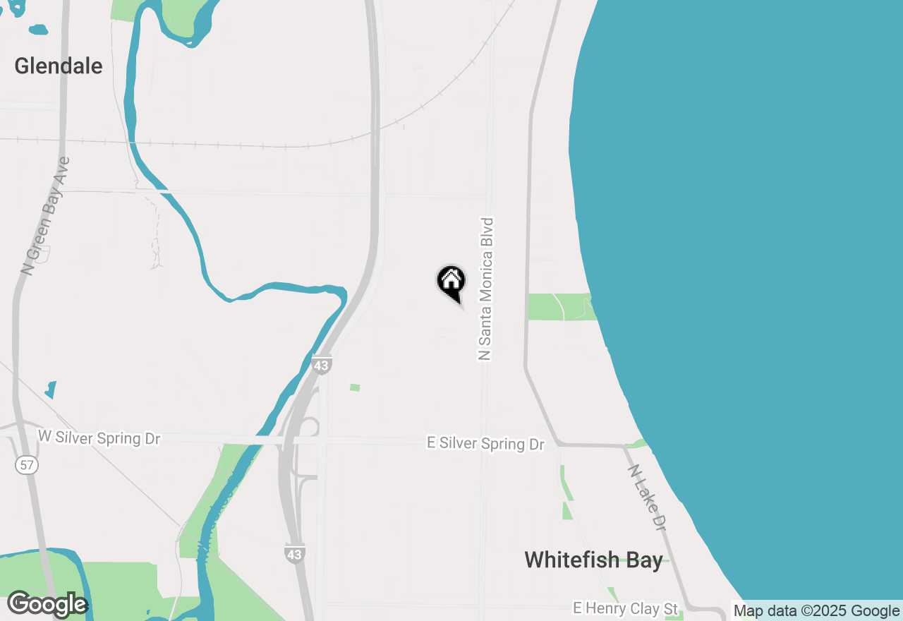 Map of 5912 N Kent Ave, Whitefish Bay, WI 53217